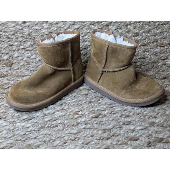Koolaburra By UGG Brown Suede Boots Toddler Girls Size 10 Side Zip Comfort - Picture 1 of 7